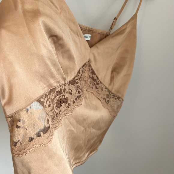Abercrombie & Fitch Beige Lace-Trim Satin Camisole - Picture 2 of 2